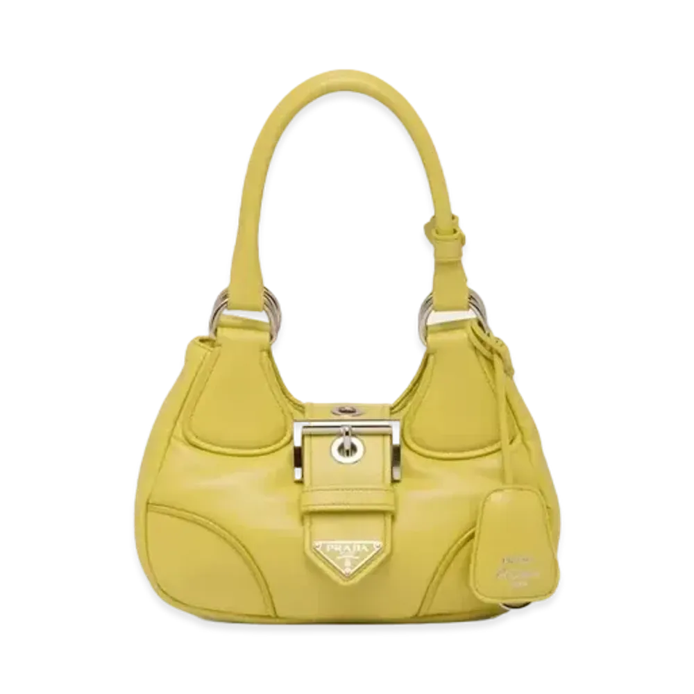 PRADA Moon Padded Nappa Leather Bag "Citron Yellow"