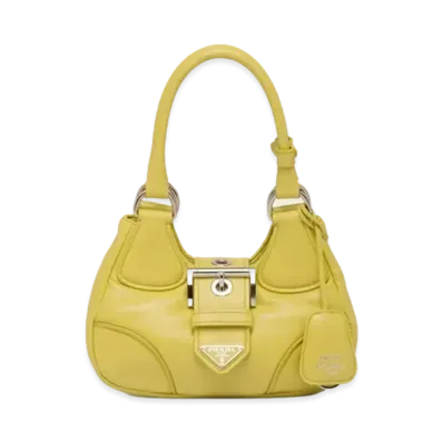 PRADA Moon Padded Nappa Leather Bag "Citron Yellow"