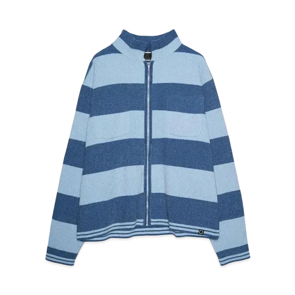 PHINGERIN CORDY KNIT JACKET STRIPE "BLUE"