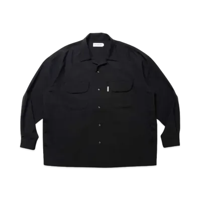 COOTIE PRODUCTIONS T/W Open Collar L/S Shirt "BLACK"