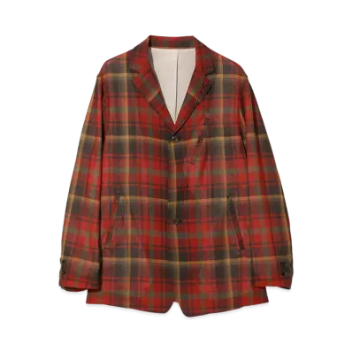 NEEDLES Pin Lapel 2B Jacket - W/N Madras Check "Red"