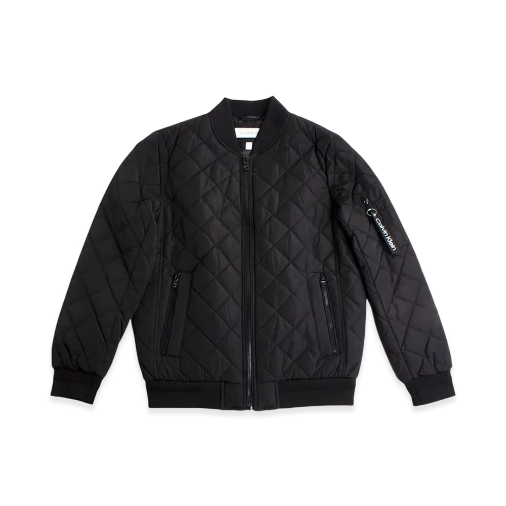 Calvin Klein Quilted Nylon Blouson Jacket Flight Jacket "Black"