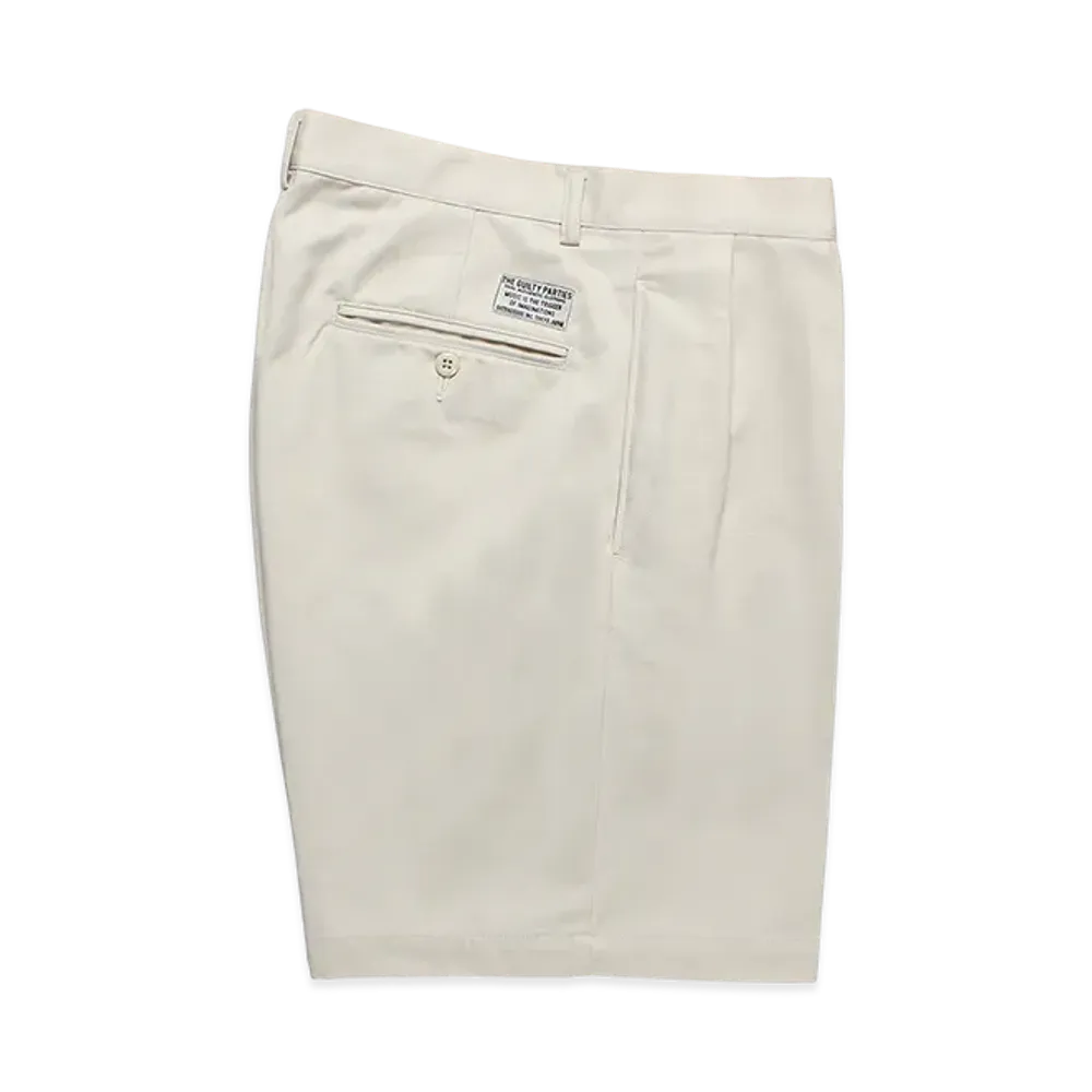 WACKO MARIA Double Pleated Chino Short Trousers "Light Beige"