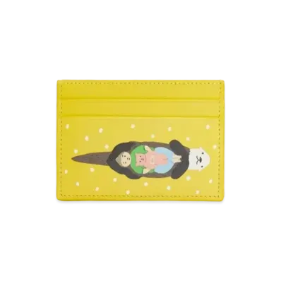 LOEWE Otter Plain Cardholder in Satin Calfskin "Lemon Zest"