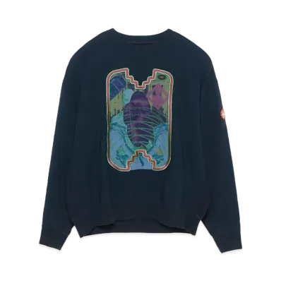 Cav Empt (C.E) OVERDYE EMB FRAME CREW NECK "Black"