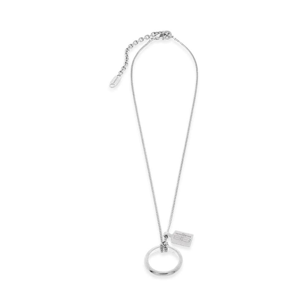 BALENCIAGA Saint-germain Ring Necklace "Shiny Silver"