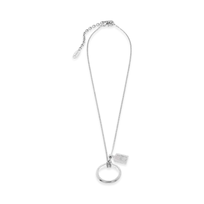 BALENCIAGA Saint-germain Ring Necklace "Shiny Silver"