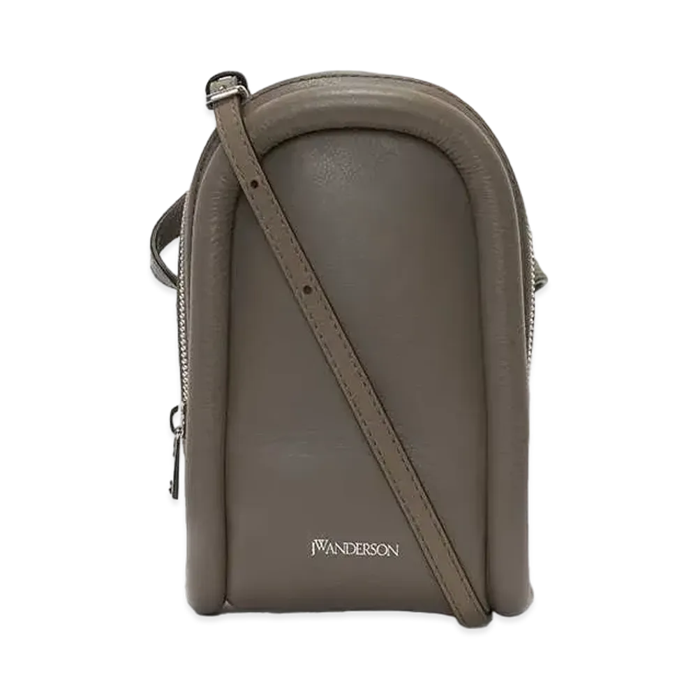 JW ANDERSON Bumper Pouch Leather Phone Pouch "Taupe"