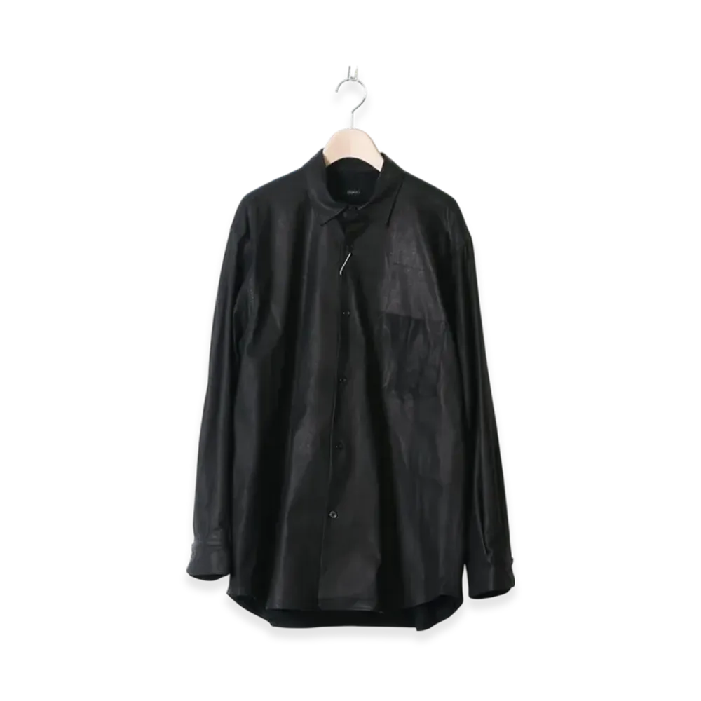 COMOLI Leather COMOLI Shirt "Black"