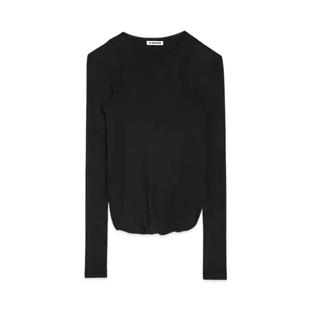 Jil Sander Women's Crew-Neck T-Shirt "Black"