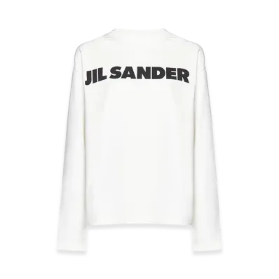 Jil Sander Women's Cotton Long Sleeve Tee "White"