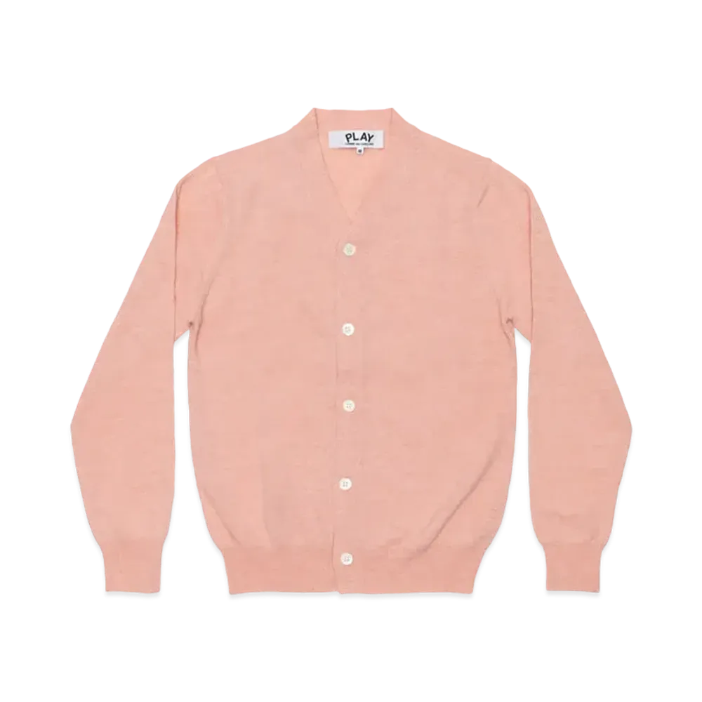 PLAY COMME des GARCONS Top Dyed Carded Lambswool Men's Cardigan "Pink"