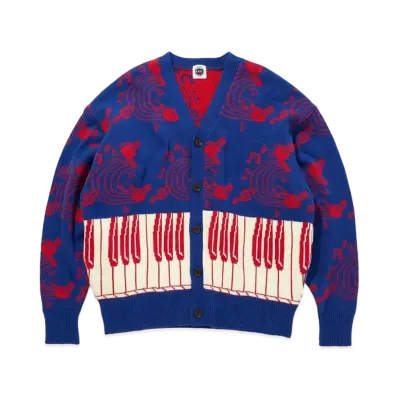 CITY COUNTRY CITY KNIT CARDIGAN JAZZ "BLUE x RED"