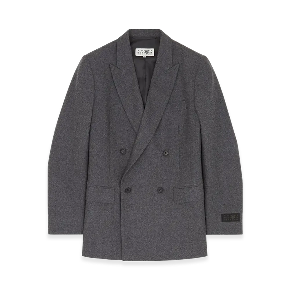 MM6 Maison Margiela Women's Wool Blazer "Dark Gray"