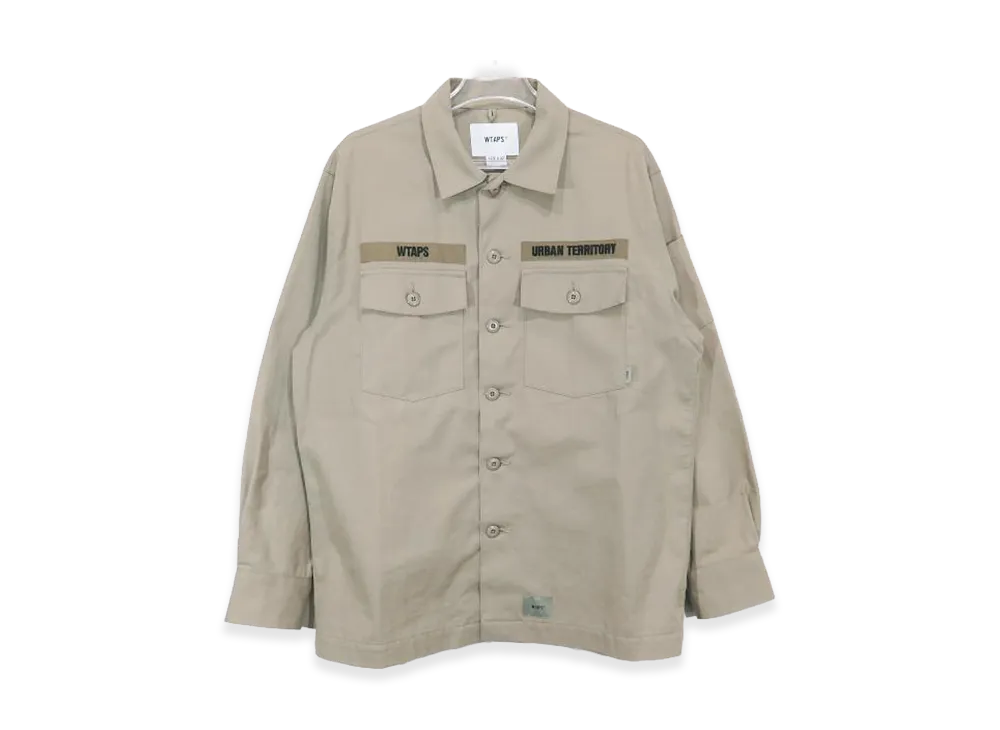 Wtaps BUDS / LS / COTTON. SERGE "Coyote Brown"