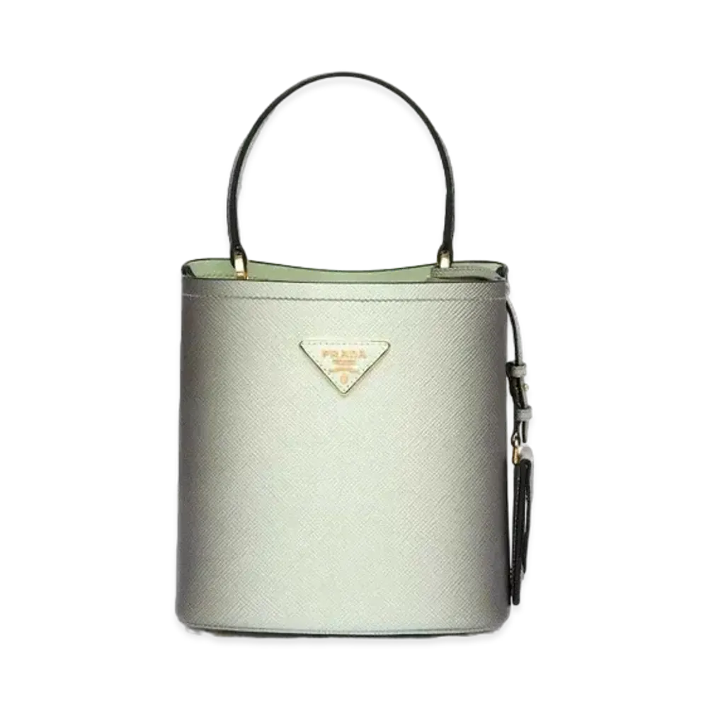 PRADA Small Prada Panier Saffiano Leather Bag "Gradient Aqua"