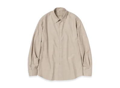 AURALEE Super Light Wool Shirt "Top Beige"
