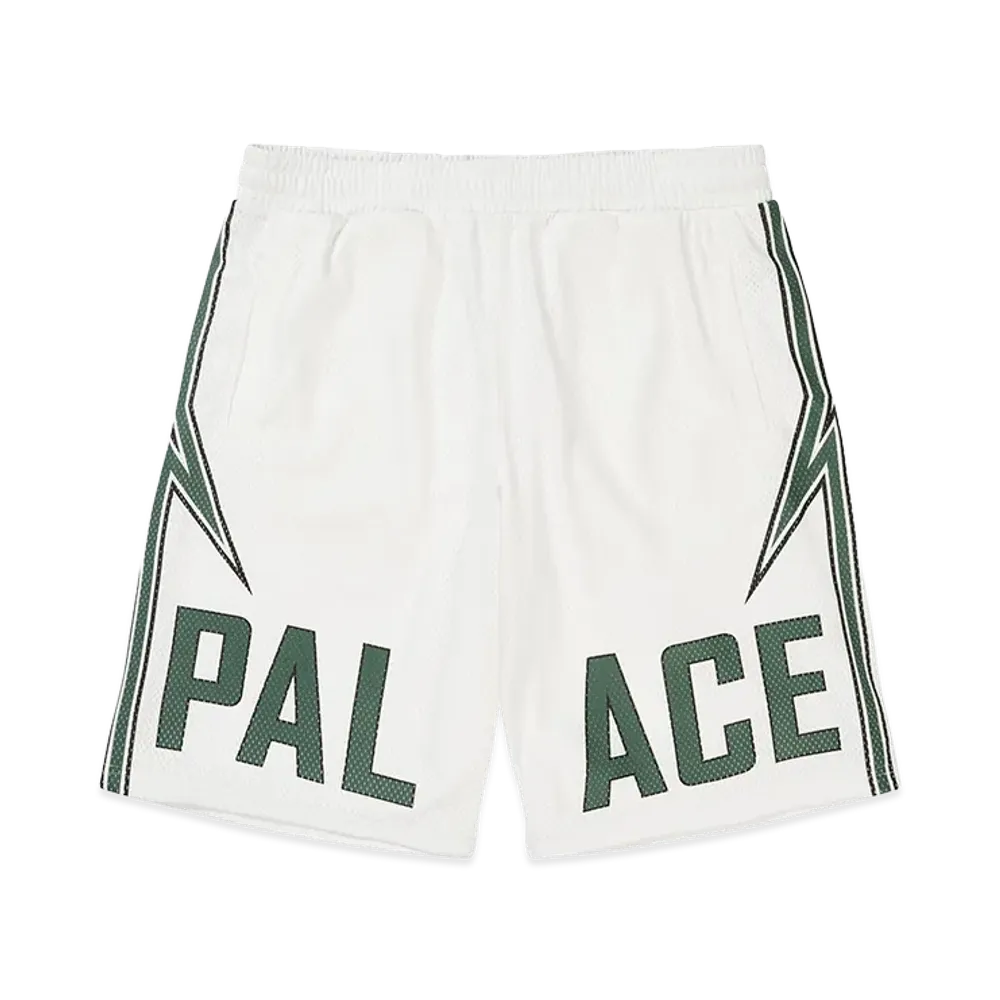 PALACE Lightning Basketball Short "White/Green"