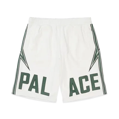 PALACE Lightning Basketball Short "White/Green"