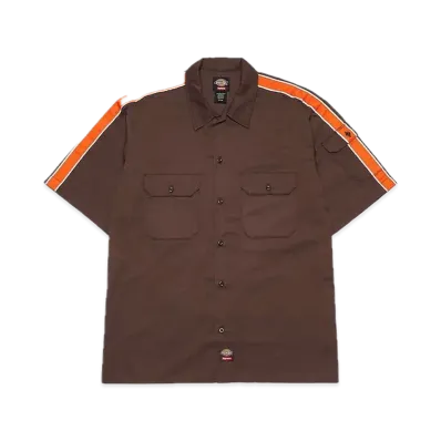 Supreme x Dickies Stripe S/S Work Shirt "Brown"