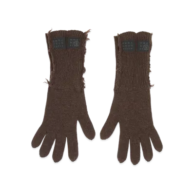 MM6 Maison Margiela Wool Blend Gloves "Brown"