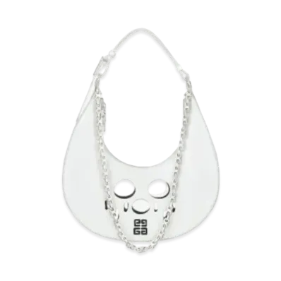 GIVENCHY Hobo Bag In Cut Out Leather "Ivory"
