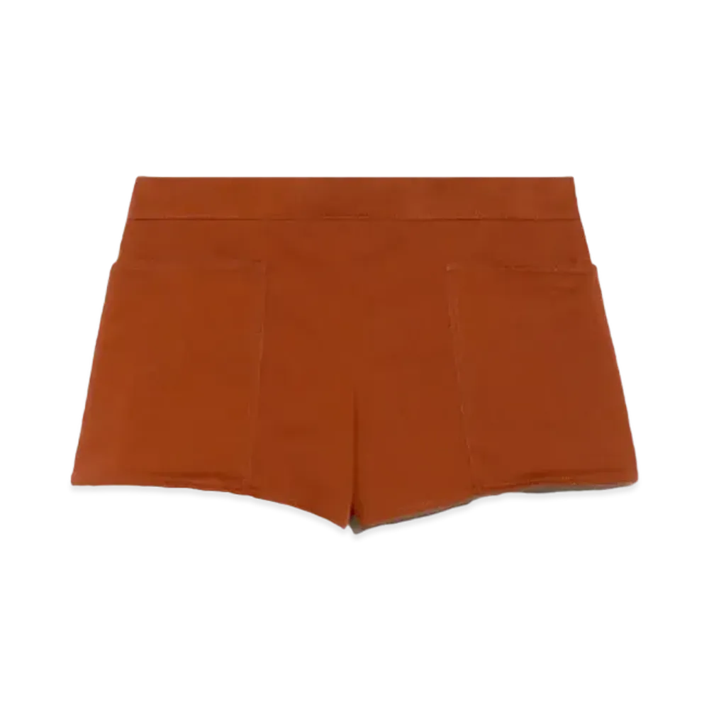 Max Mara Riad Cotton Gabardine Stretch Shorts "Tobacco Brown"