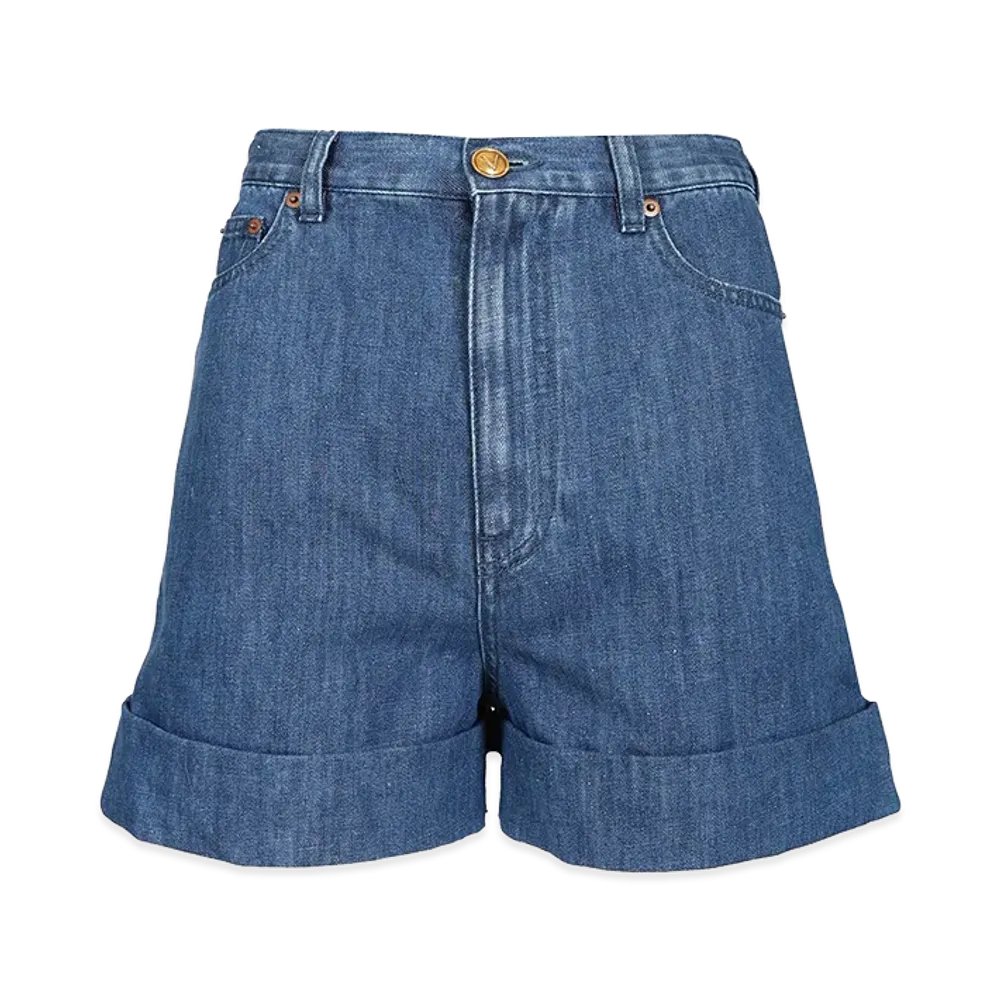 Valentino Women's Denim Shorts "Medium Blue"
