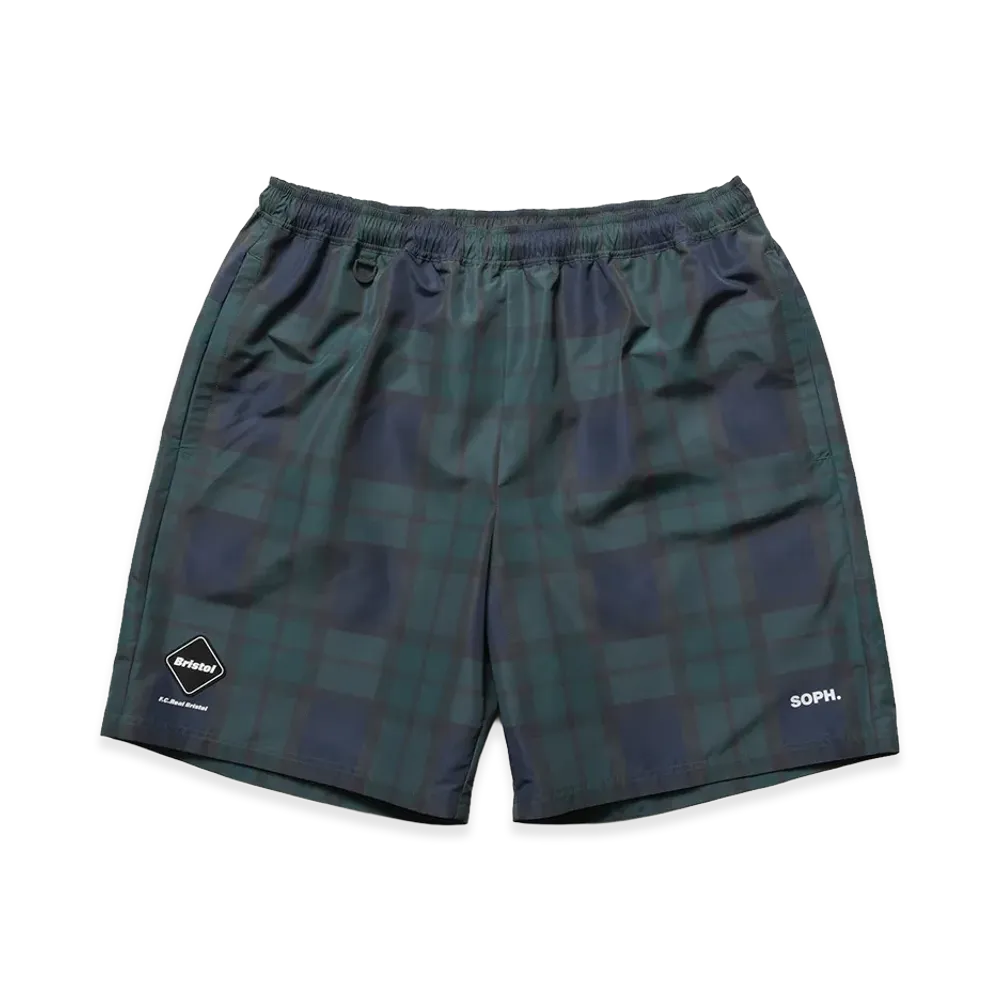 F.C.Real Bristol Plaid Practice Shorts "Navy"