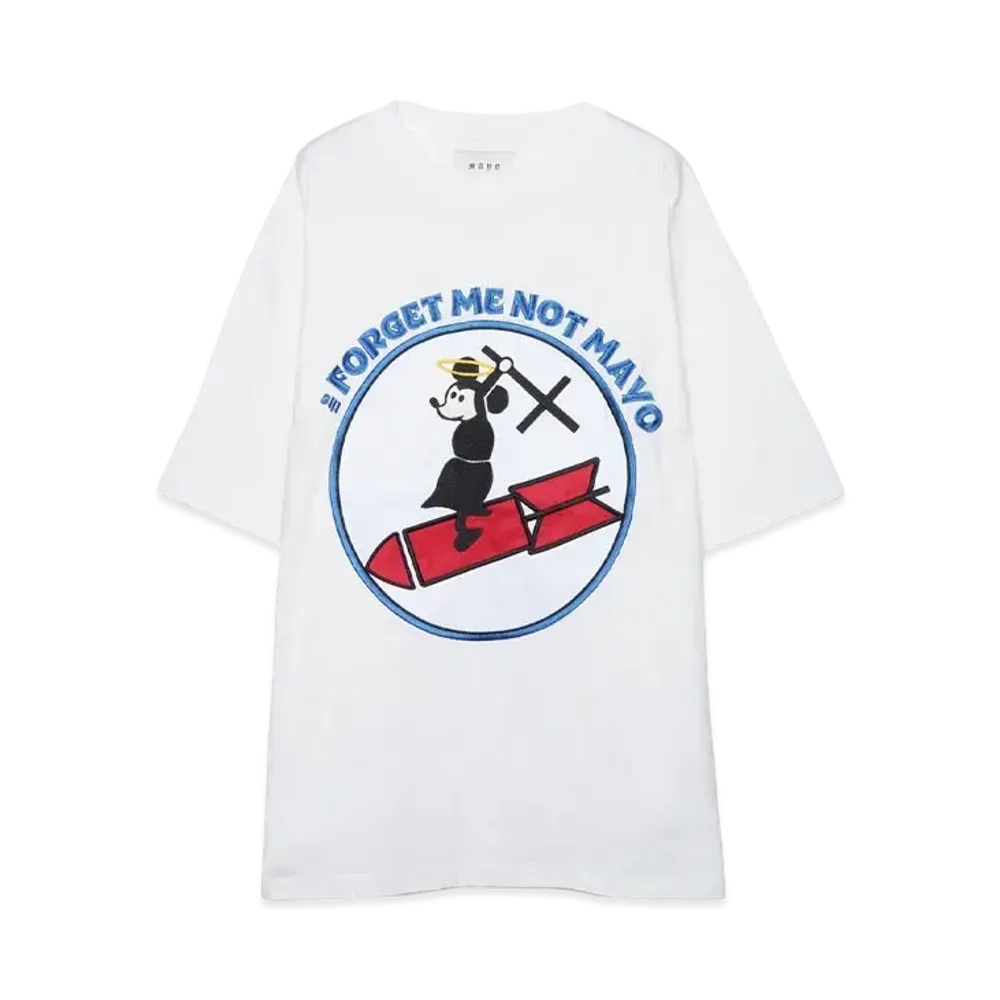 MAYO FORGET ME NOT MAYO Embroidery short Sleeve Tee "WHITE"
