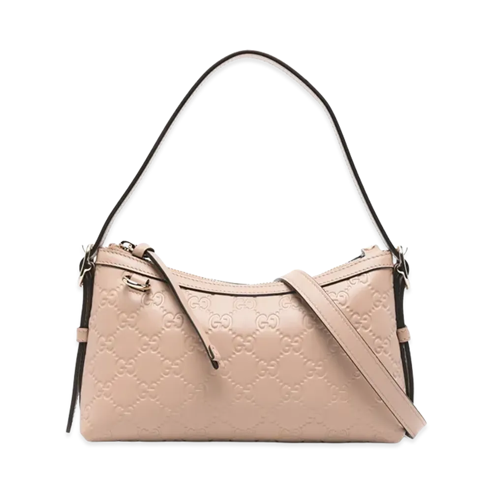 GUCCI Women's Powder Leather Shoulder Bag "Pink"