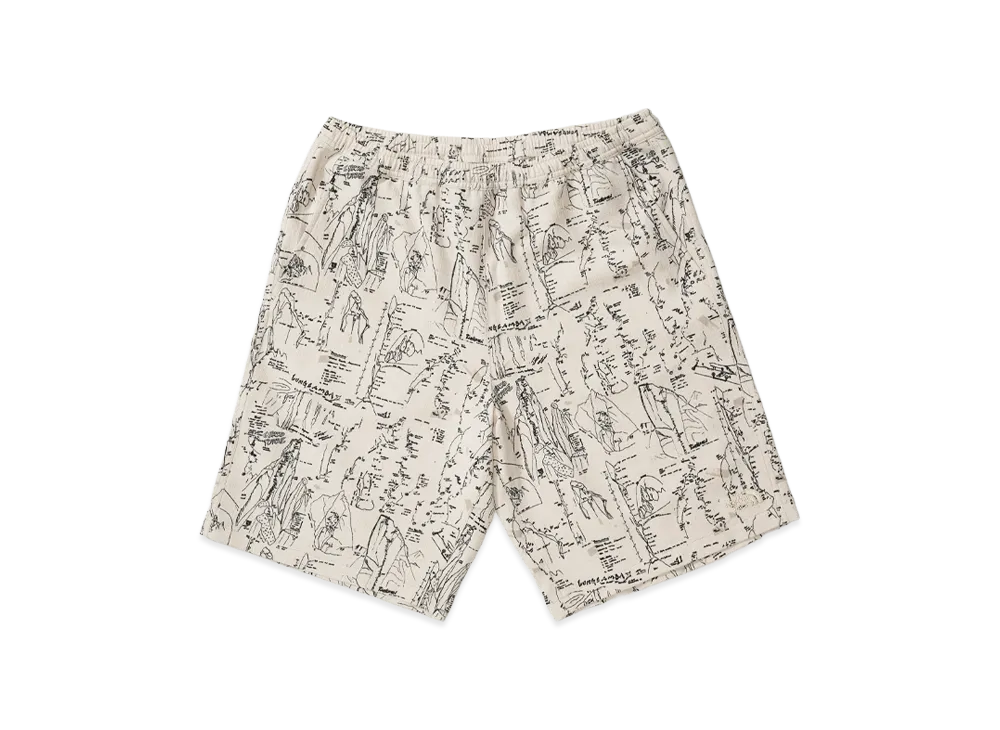 The North Face Aloha Rip Shorts "Half Dome Drawing Fossil Ivory"