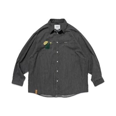 WTAPS Allman / LS / Cotton. Denim. Cacto "Black"