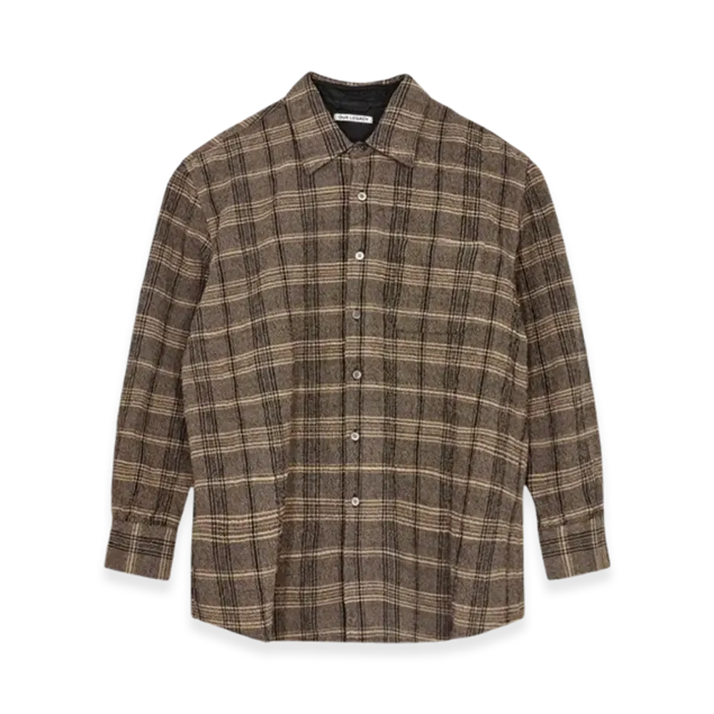 OUR LEGACY Above Shirt "Ecru Black Check"