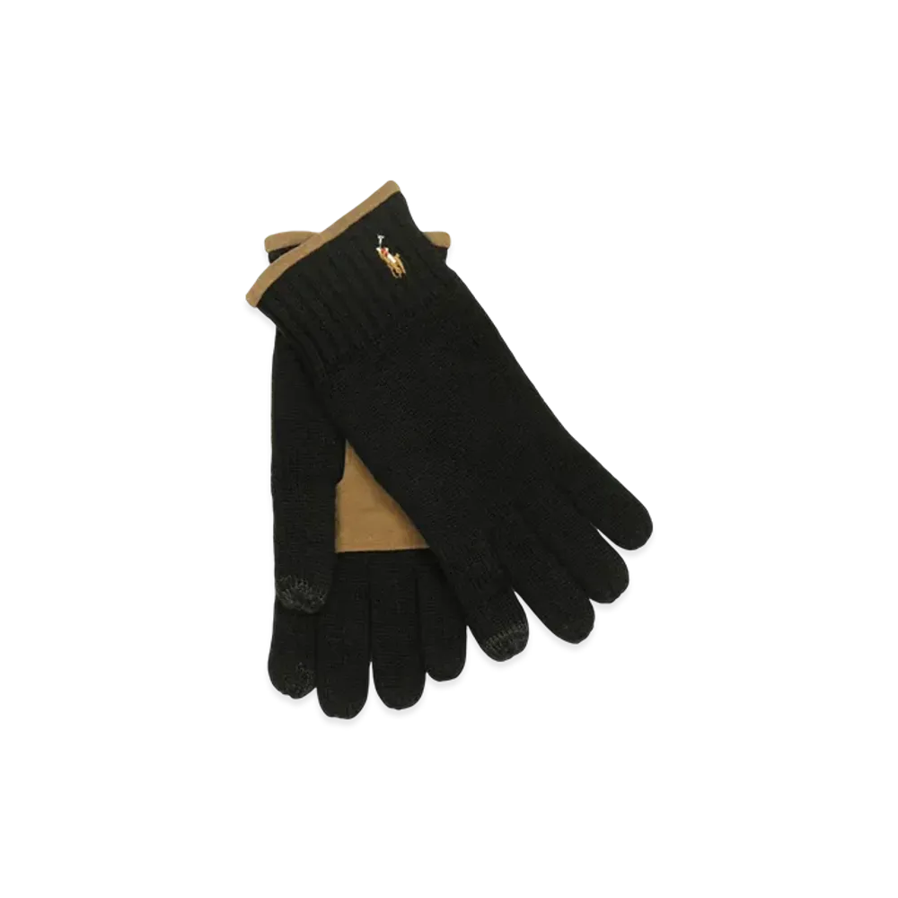 Polo Ralph Lauren Classic Lux Merino Touch Glove With Leather Patch "Black"