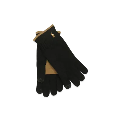 Polo Ralph Lauren Classic Lux Merino Touch Glove With Leather Patch "Black"