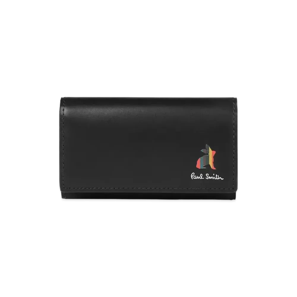 Paul Smith Marketry Bright Stripe Rabbit Key Case "Black"