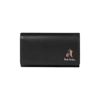 Paul Smith Marketry Bright Stripe Rabbit Key Case "Black"