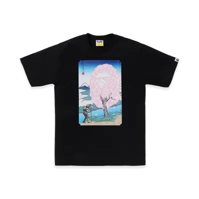 A BATHING APE Japan Sakura Tee "Black"