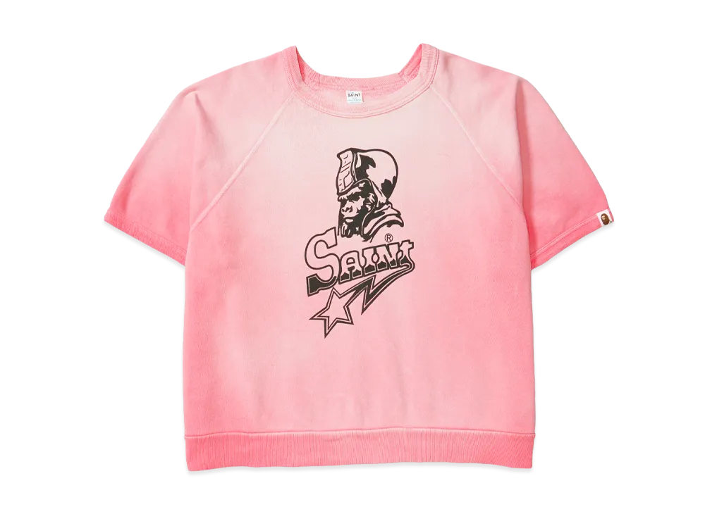 SAINT Mxxxxxx x A BATHING APE SS Crw N Swt Snt Star "Pink"
