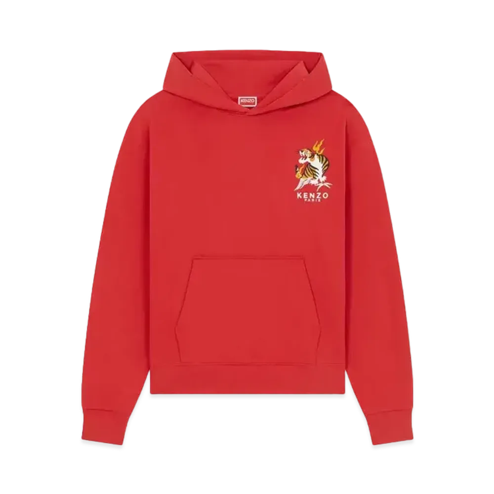 KENZO 'YEAR OF THE DRAGON' Classic Embroidery Hoodie "Cherry"