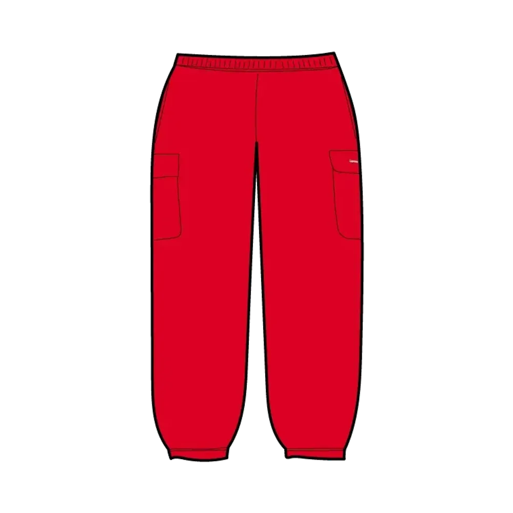 Supreme Small Box Cargo Sweatpant "Red"