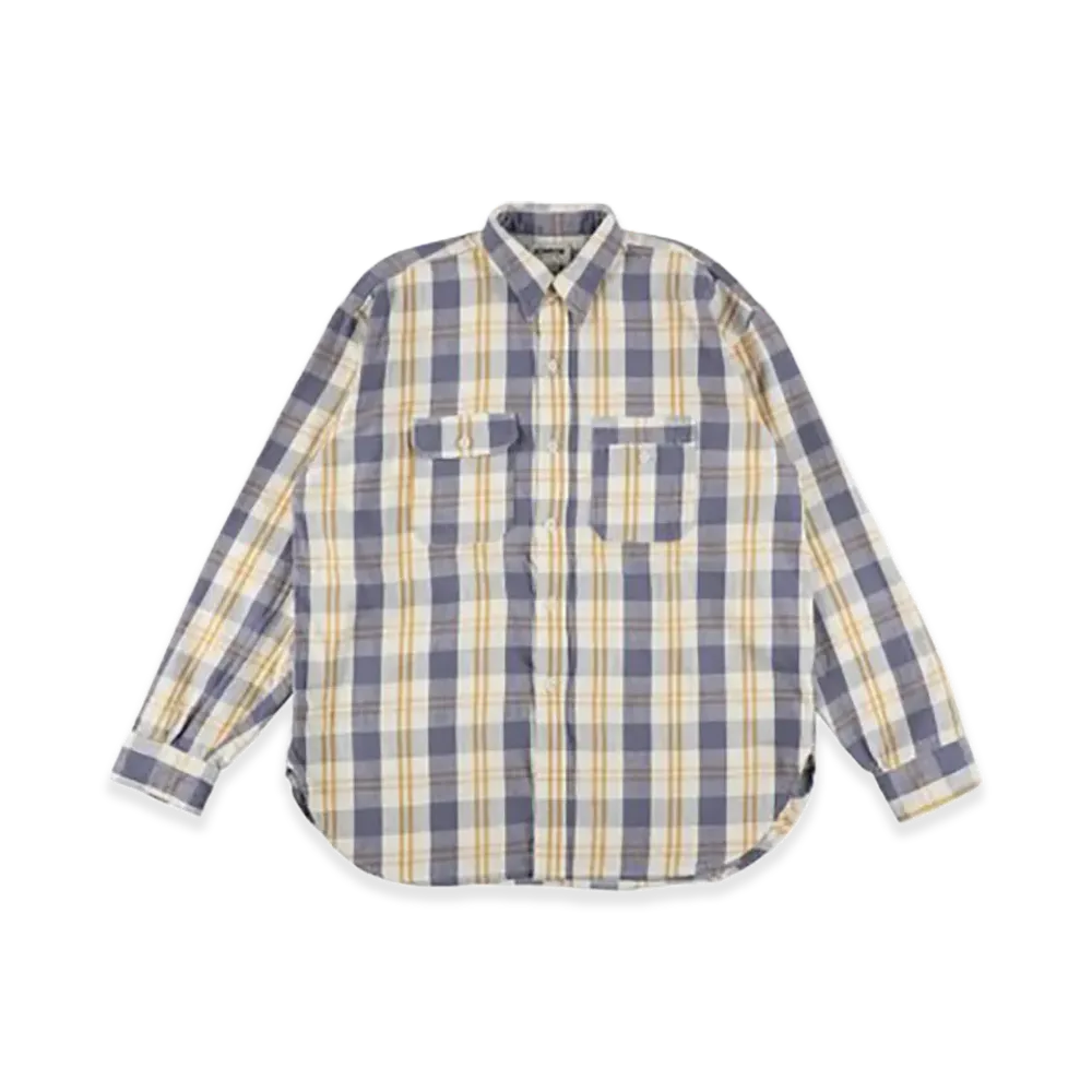 BOW WOW Unique Pocket Checked Flannel Shirt "Yellow/Blue"