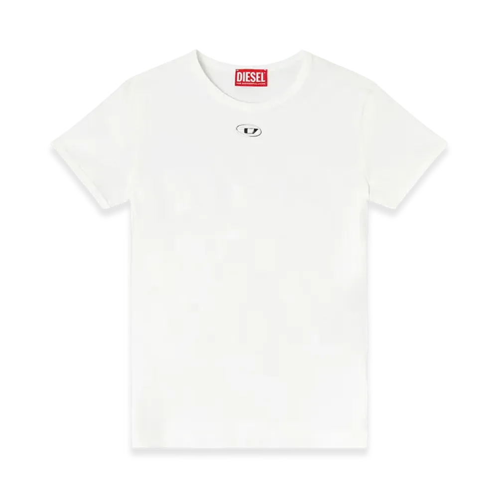 Diesel T-Uncutieslong-Od Short Sleeve Top "White"