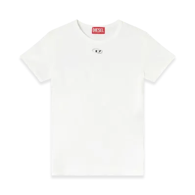 Diesel T-Uncutieslong-Od Short Sleeve Top "White"