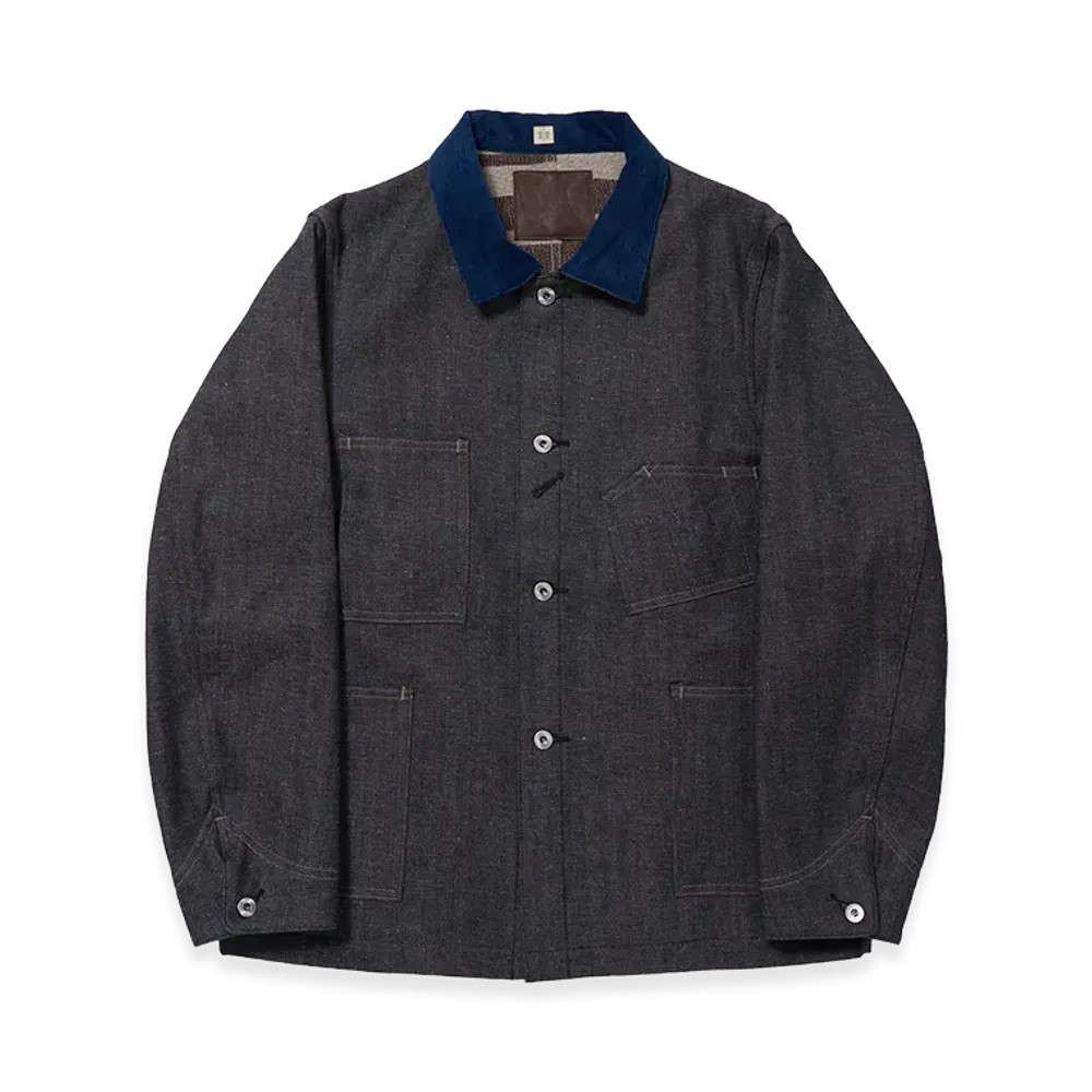 T.T Taiga Takahashi LOT.711 Blanket Lining Denim Coverall Jacket "Raw Indigo"