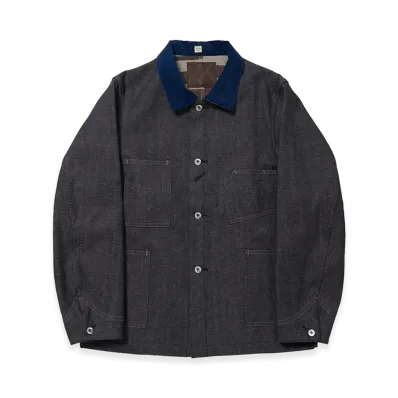 T.T Taiga Takahashi LOT.711 Blanket Lining Denim Coverall Jacket "Raw Indigo"