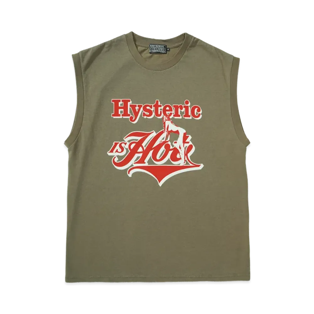 HYSTERIC GLAMOUR Hysteric Is Hot Sleeveless Tee "Khaki"