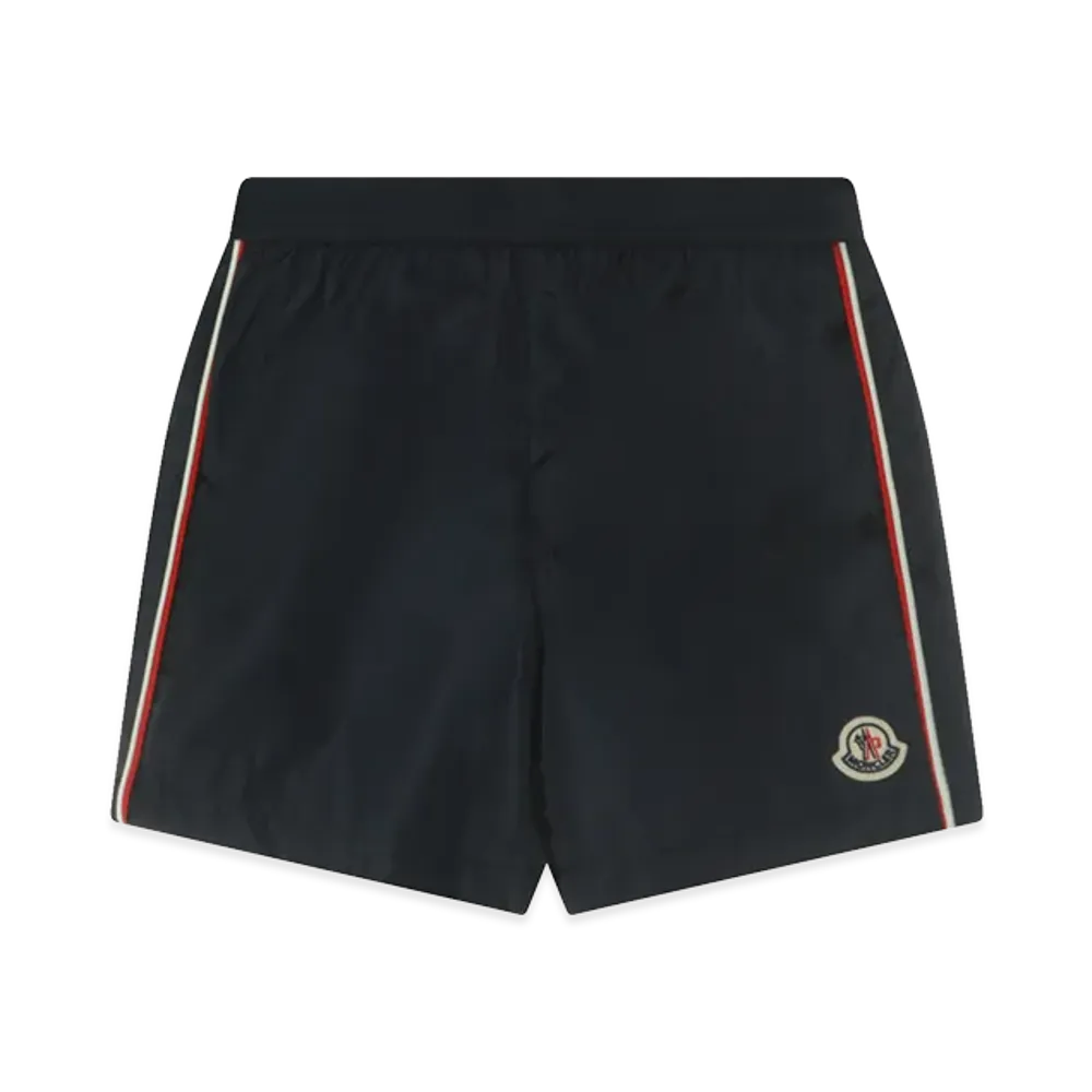 MONCLER Kids Tricolor Trim Swimsuit "Dark Blue"