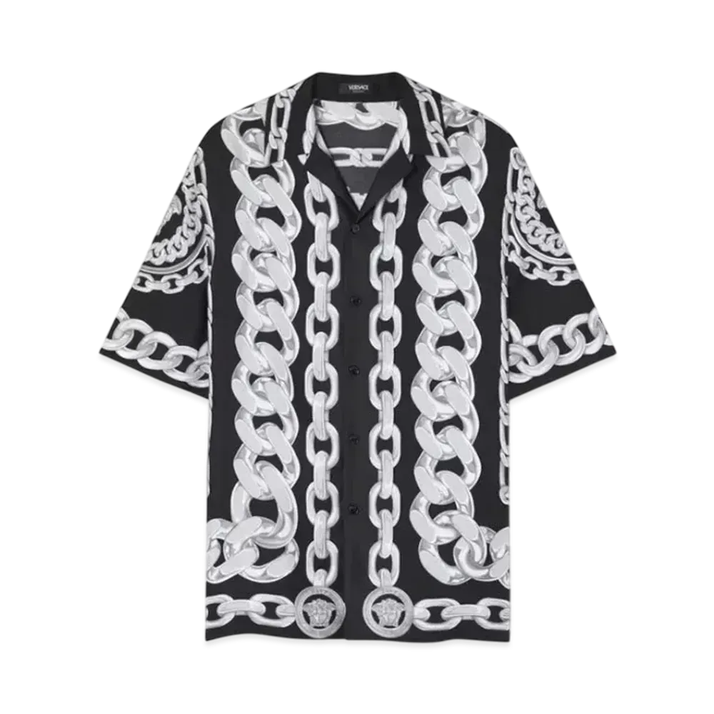 Versace Medusa Chains Silk Shirt "Print"